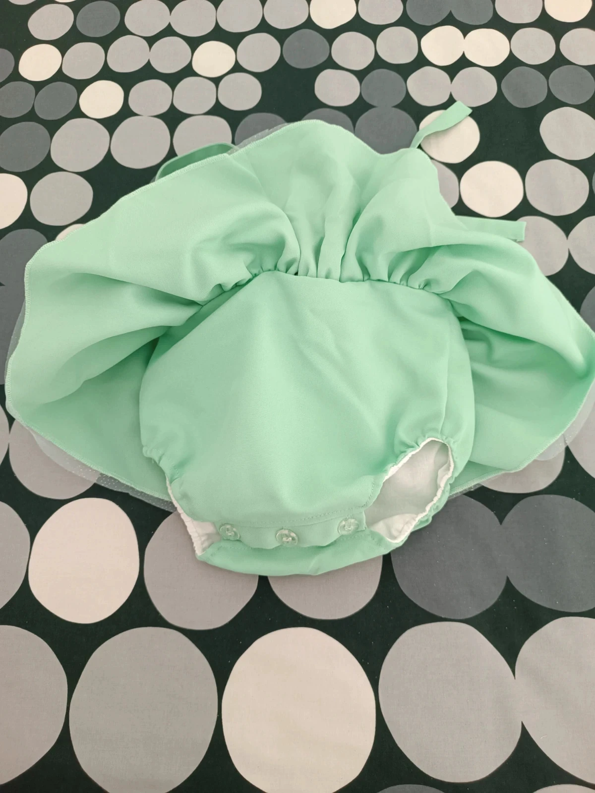 Mint Green shiny dress 💚 | 12 months | Handmade | New with tag – photo 6